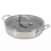 Better Chef 9-Inch 3-Ply Stainless Steel Nonstick Deep Fry Pan with Lid