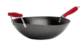 Tasty Carbon Steel Non-Stick Stir Fry Pan/Wok, 14 inch, Red