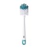 2-Piece Bottle and Straw Curved Cleaning Brush Set, 12" L, Cool Blue/White