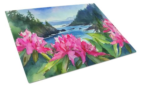 NEW Washington Coast Rhododendrons in Watercolor Glass Cutting Board Decorative Tempered Glass Kitchen Cutting and Serving Board Large Size Chopp
