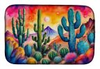 Cactus in Color Dish Drying Mat Absorbent Dish Drying Mat Pad for Kitchen Counter Dish Drainer Mat for Countertop, 14 x 21", Multicolor