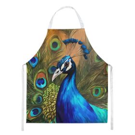 Peacock Apron Cooking Kitchen Server Baking Crafts Gardening for Adult Women Men, Unisex, Large, Multicolor
