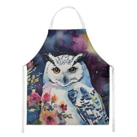 Snowy Owl Apron Cooking Kitchen Server Baking Crafts Gardening for Adult Women Men, Unisex, Large, Multicolor