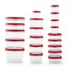 40 Piece Food Storage Containers with Vented Lids Variety Set, Red