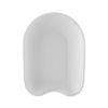 Ribbed Ceramic Spoon Rest – White, Heat Resistant, Easy Clean