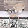 Mixing Bowls with Lids set 25 PCS Stainless Steel Nesting