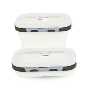 GLIDER LB White Bento Premium Lunch Box & Food Storage Containers (Color: White, size: small)