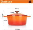 Dutch Oven,Dutch Oven Pot with Lid,4.5 QT Enamel Dutch Ovens with Dual Handles,Cast Iron Pot for Braiser,Cooking,Gifts for Family